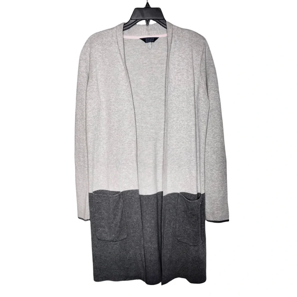 Joules Knitwear Esmeralda Gray Marl Knee Length Cardigan Size 8 - Picture 1 of 5